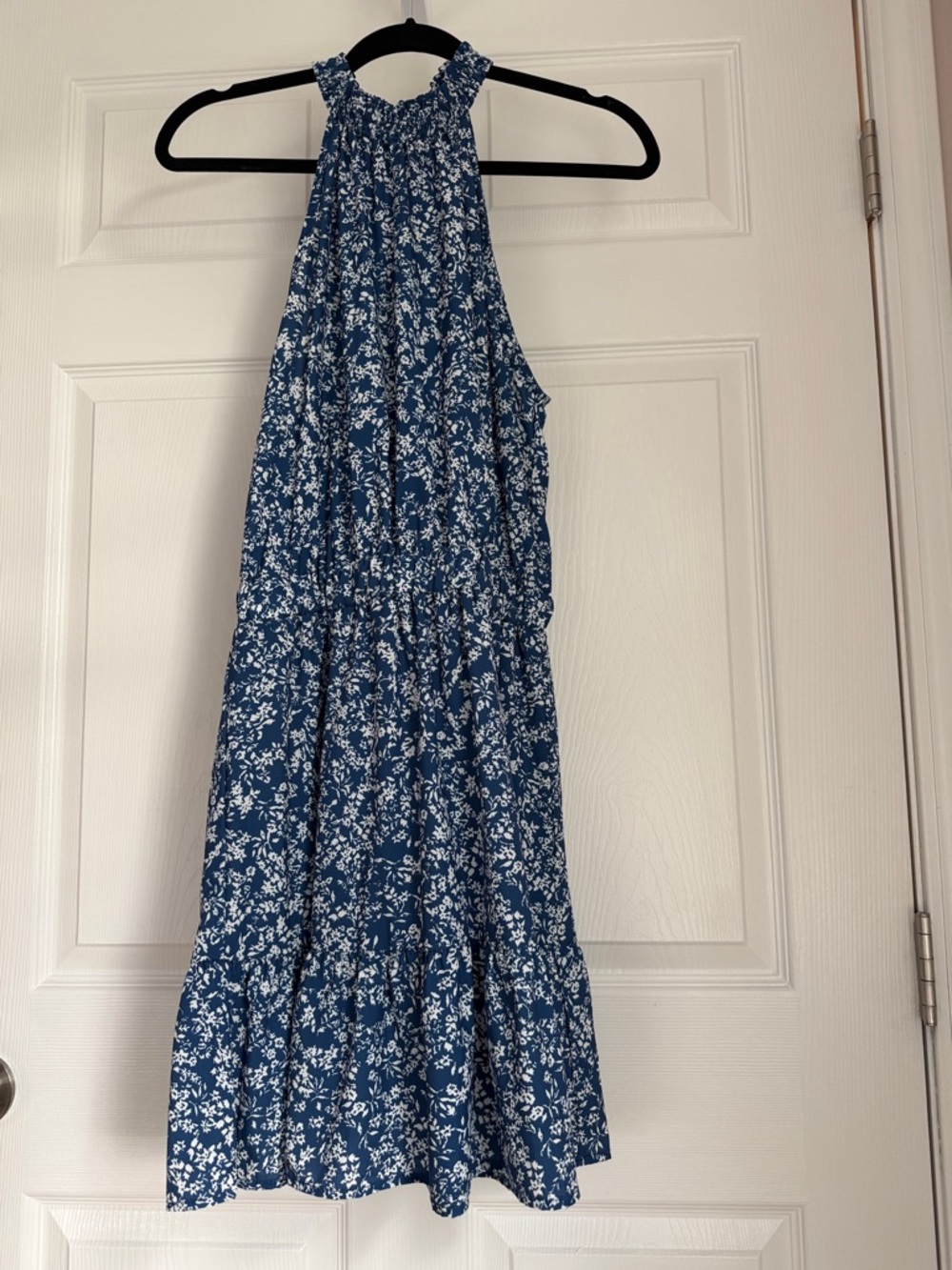 Blue Floral Halter Sundress